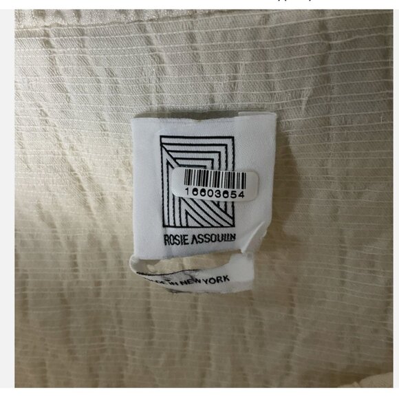 Rosie Assoulin Flapjack Top Off-Shoulder Textured Ivory Size XS - Picture 5 of 7